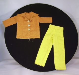   Yellow Pants Slacks Brown Shirt Jacket for Ken Allan Brad