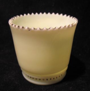 Antique Custard Glass Toothpick Holder Souvenir Allegan Michigan