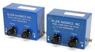 Lot 2 Allen Avionics VP1100 0 1100 Nanoseconds Pulse Video Delay Line 