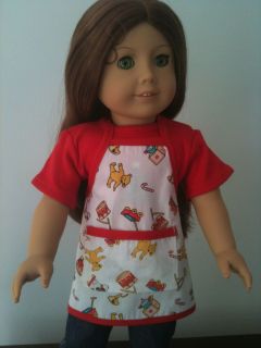 Christmas Cookie Apron fits AMERICAN GIRL DOLL Molly Julie Lanie 
