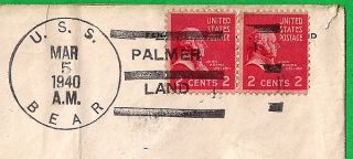 MAR 5, 1940, U.S.S. BEAR / PALMER LAND / U.S. ANTARCTIC SERVICE / EAST 