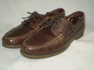 Allen Edmonds Key Largo Boat Moccasins Shoes Brown USA Size 11 5 M 