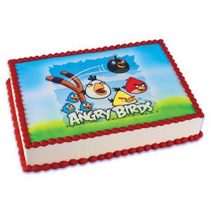 Angry Birds Cake Edible Image Topper LUCKS Allergan Free