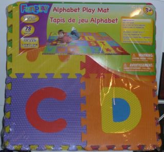   78 Pcs Funplay Soft Safe Foam Alphabet Play Mat 7 x 4 Ages 3