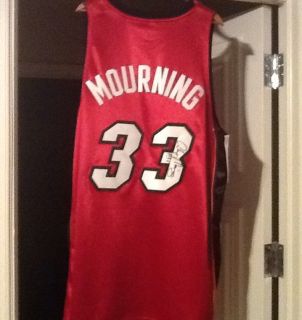 Authentic Alonzo Mourning Autographed Jersey