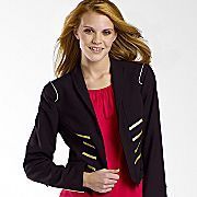 Allen B Ladies Cropped Military Style Band Jacket