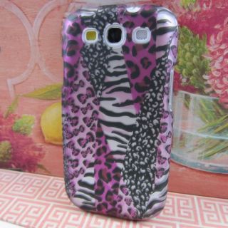 Hot Pink Safari Rubberized Hard Case Phone Cover Samsung Galaxy s III 