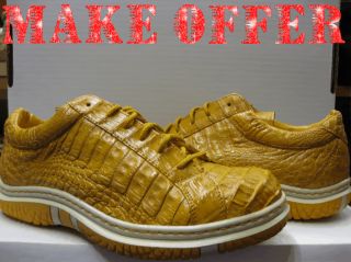 Real Crocodile Alligator Tennis Shoes Sneaker Boot 9 5
