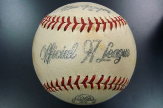 Vintage Walt Alston Single Signed Baseball Dodgers