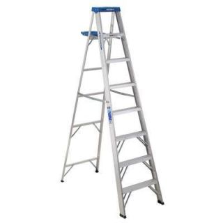 Werner 8 ft Aluminum Step Ladder 250 lb Load Capacity