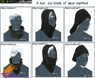   Cycling Hat Warm 6 in1 Balaclava Hood Police SWAT Ski Mask