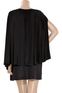 Halston Heritage Cape Style Mini Dress Black 4 $325 00