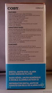   Digital Dual Alarm Clock AM/FM Radio & CD Player 4 Digit LED New