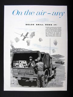 Delco Radio Signal Corps R 390 All Purpose Receiver 1955 Print Ad 