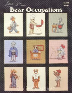 Bear Occupations Cross Stitch Pattern Book Alma Lynne