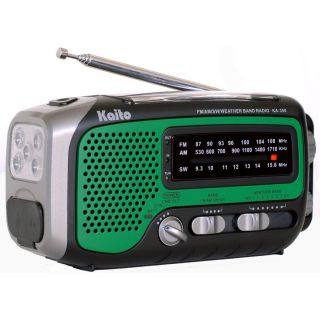 Kaito KA350 Solar Crank Am FM Shortwave Weather Radio Green