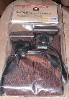 NEW AMERICAN CAMPER HEAVY DUTY H BACK WADER SUSPENDERS FLY FISHING 