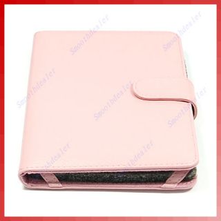   product pic e book leather case cover for  kindle 3 3g pink