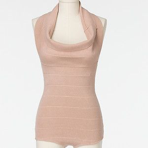 Amber Rose Stella McCartney Dusty Rose Knit Bodysuit Size 42