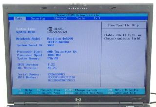 HP DV5000 AMD Turion 64 1 8GHz 896MB RAM 120GB HDD Laptop Ubuntu 