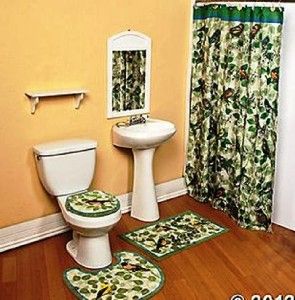   Songbirds Decor Complete Bathroom Rug and Shower Curtain Set ~NEW
