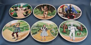 Vintage 70 Collectible Set 6 Wizard of Oz Knowles Plates James 