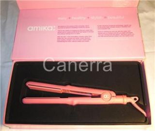 amika pro styler hair straightener flat iron pink