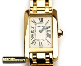 Incredible Cartier 1710 Americaine Tank Ladies Watch 18K Yellow Gold 
