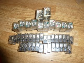 OMRON RELAY CONTACT ( LOT OF 42 ) COIL 24VDC AND 100/110 VAC