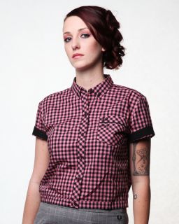 Fred Perry x Amy Winehouse Bowling Shirt Checkered XS