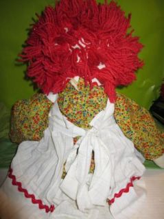   36 TALL RAGGEDY ANN VINTAGE 1960s DOLL in FLOWER TOPw/APRON&BLOOMERS