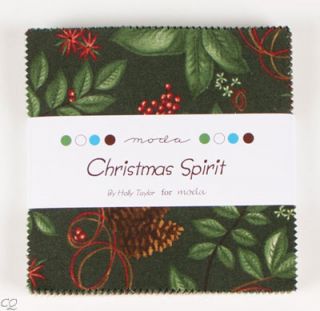 Holly Taylor Christmas Spirit Charm Pack 42   5 Inch Squares