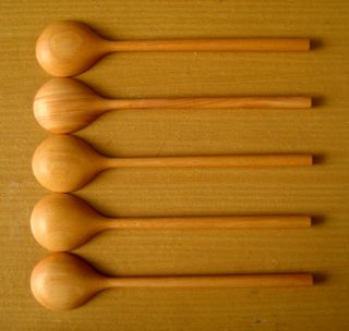 5x9 Beautiful Wooden Soup Spoon Light Wood Real Usage