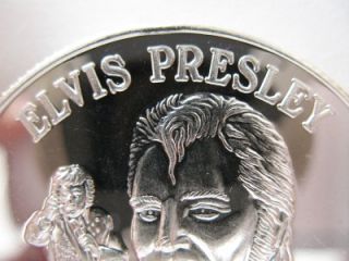 oz RARE Elvis Presley King of Rock and Roll 1935 1977 Silver Coin 