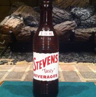Very Rare Vintage ACL Amber Stevens McCook, Nebraska Bottle