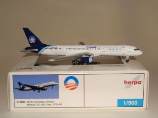 518680 Herpa Wings 1 500 North American Airlines B757 Obama 08 Change 