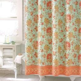NEW AMY BUTLER BLOOM 100 Organic Cotton SHOWER CURTAIN 72 X 72