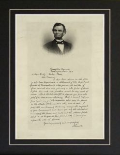 Abraham Lincoln Bixby Letter 1891 Lithograph Civil War