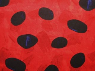 Andover Grouchy Ladybug Red Black Dot Eric Carle Fabric