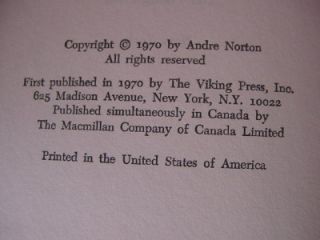   DJ Sci Fi 1970 Ice Crown Andre Norton Science Fiction Book Vtg