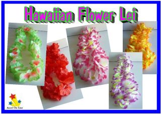 12 x Hawaiian Flower Lei Assorted Leis Bulk Lot New Party Favours 
