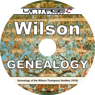 Wilson Thompson Family Name Tree History Genealogy