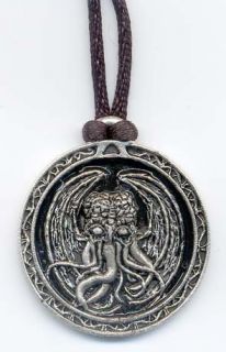 cthulhu pendant this 1 1 4 diameter pewter pendant features a highly 