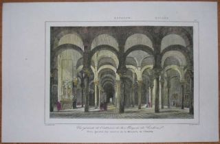 1844 Print Great Mosque of Cordoba Andalusia Spain 15