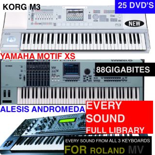   Roland MV 8800 MV 8000 Keyboard Samples Bundle M3 XS Andromeda