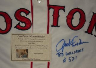 Jack Fisher Ted Williams Last HR Autographed Jersey w Proof
