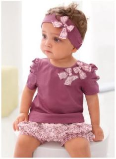 3pcs New Cotton Baby Girl Short Top+Pant+Headband Set Costume Clothes 