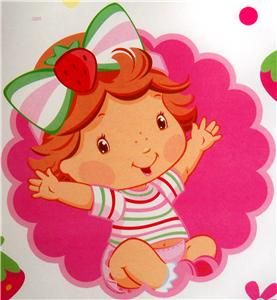 NEW* BABY STRAWBERRY SHORTCAKE GIFT WRAP wrapping paper 16 sheets