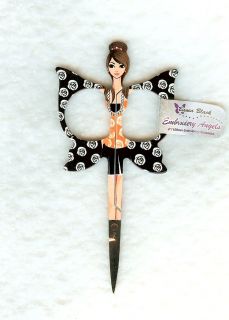 7465 angel embroidery scissors black