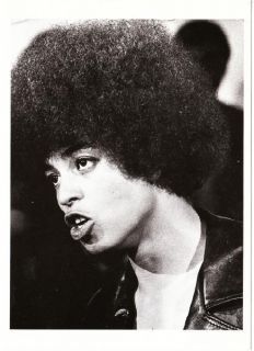 Angela Davis Black Activist in 1960s or 1970s Postcard
